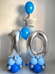 Набор Шаров АКЦИЯ синий/белый/голубой №3508