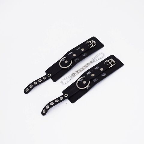 Черные кожаные наручники Sex - Crazy Handmade CH-2901