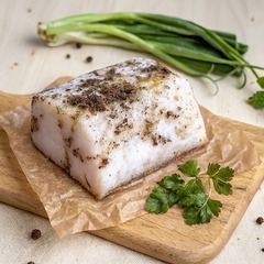 Сало свиное соленое / 250 гр