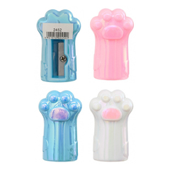 
          Точилка Basir, одинарная, серия "Лапка", 4 цвета корпуса, 4.5*2.7 см