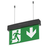 Световой указатель эвакуационного выхода в черном корпусе Moncato OT927 IP65 BLACK – подвесной монтаж