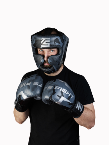 Шлем для бокса Tomorrow Star Shadow Black Gray