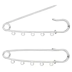 Основа для булавки декоративные, L=5,5 см, серебро