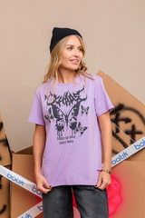 086_БК25 Футболка кор.рукав, сиреневый