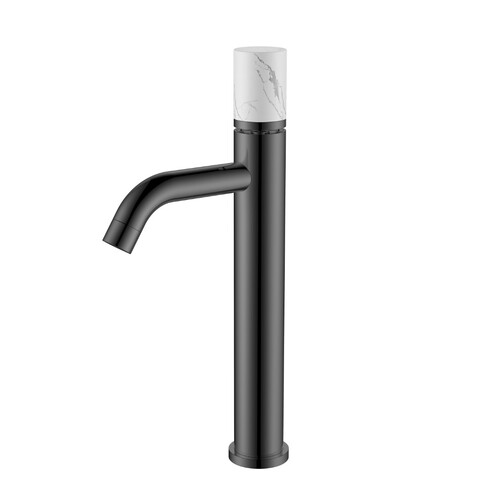 Boheme 122-GM-MR-W Смеситель STICK для умыв.выс.GUN METAL MRAMOR WHITE_Комплект