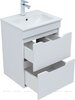 Aquanet 354885 Тумба с раковиной Практика 50 2 ящ. цв.белый глянец (354885)