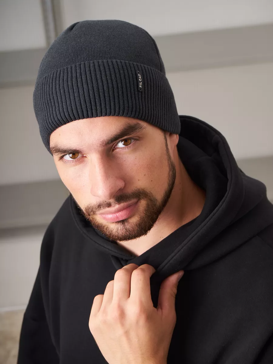 Шапка бини зимняя весенняя с флисом