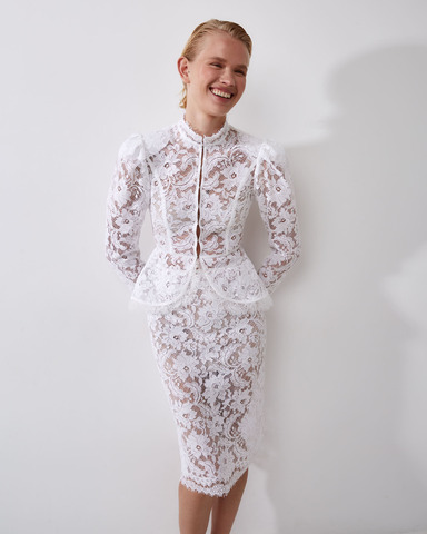 Жакет из кружева Софи Аллет белый