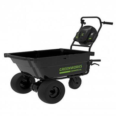 Аккумуляторная самоходная садовая тележка Greenwork 82GC, 82v, 106 л, (7400607), без АКБ и ЗУ