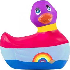 Вибратор-уточка I Rub My Duckie 2.0 Colors с разноцветными полосками - 