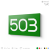 Номер на дверь 503, табличка на дверь для офиса, квартиры, кабинета, аудитории, склада, зеленая 120х70 мм, Айдентика Технолоджи