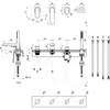 Ravak X070170 Смеситель врезной каскадный для ванн CR 026.00CR ХРОМ