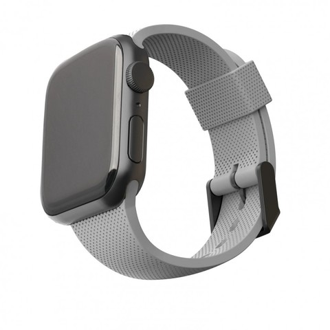 Ремень силиконовый [U] DOT textured Silicone для Apple Watch 38/40 серый (Grey)