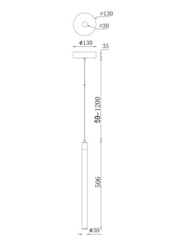 Подвесной светильник Technical Ray P021PL-L10MG3K