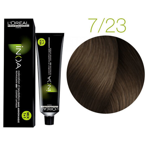 L'Oreal Professionnel INOA 7.23 (блонд перламутровый золотистый) - Краска для волос