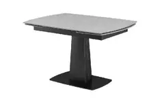 Стол BALDE 140 MATT WHITE MARBLE SOLID CERAMIC / BLACK, DISAUR