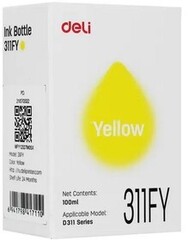Чернила водорастворимые Deli 311FY желтый 100 мл