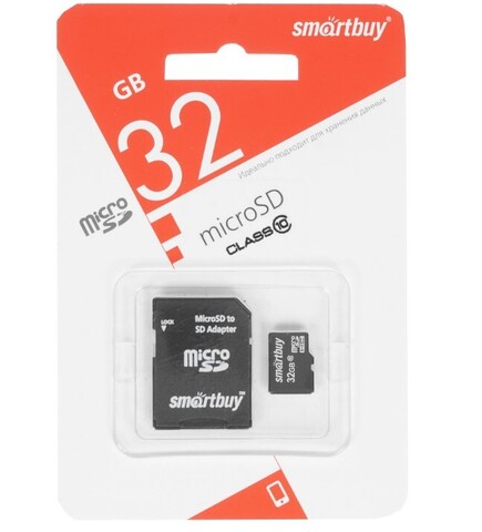Карта памяти Smartbuy microSDHC 32 ГБ