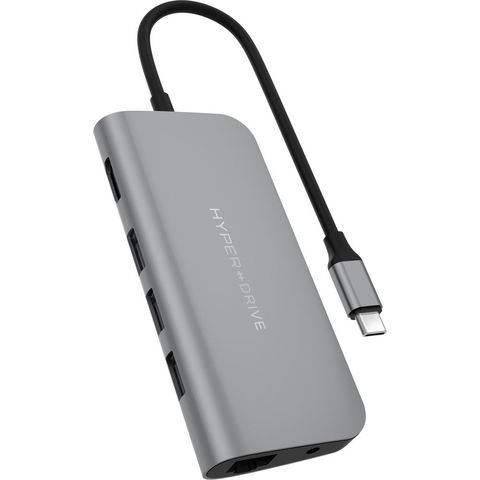 USB-хаб Hyper HyperDrive POWER 9 in 1 Hub для USB-C iPad/MacBook серый