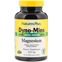 Nature's Plus, Dyno-Mins, Магний, 250 мг, 90 кислотоустойчивых таблеток