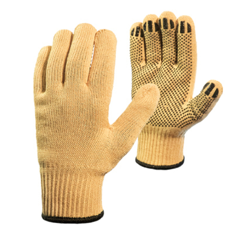 Трикотажные перчатки из пара-арамидной нити «Кевлар» плотные с силиконовой сеткой (Россия)