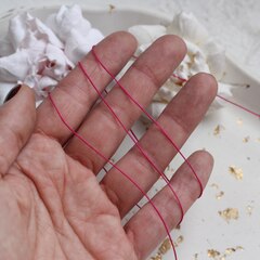 Шнур нейлоновый для плетения браслетов, малиновый, 0,5 мм, 1 метр, ШН010