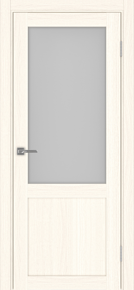 Дверь межкомнатная Оптима Порте Турин 502.21, цвет светлый ясень, экошпон, стекло мателюкс