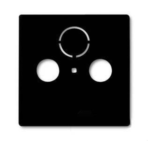 Лицевая панель для розеток TV. Цвет шато-черный. ABB Basic 55. 1724-0-4314