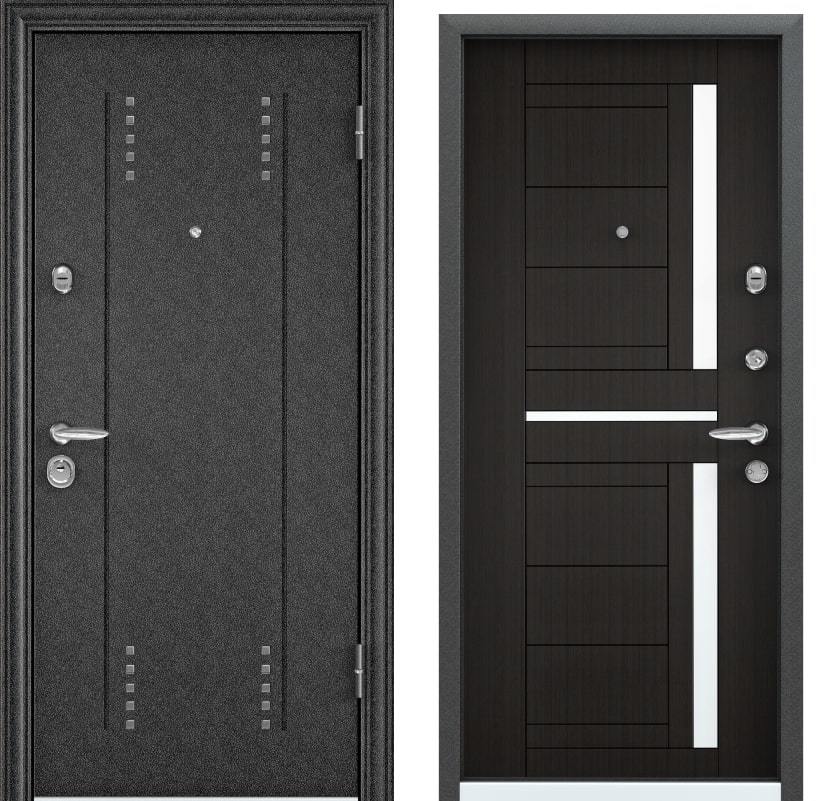 Входные двери Входная стальная дверь Torex Super Omega 10 RP-3 черный шелк RS-2 ПВХ венге generated_image-3.jpg