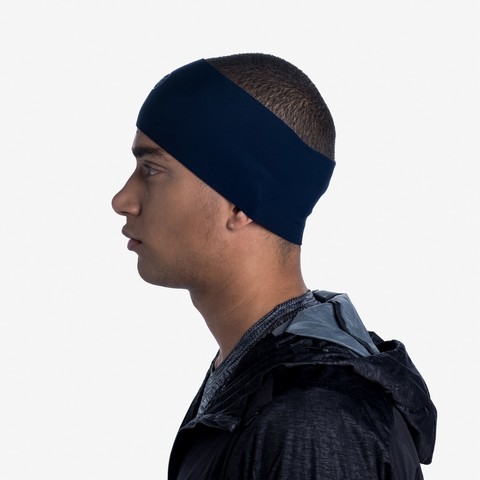 Картинка повязка Buff headband tech fleece Solid Blue - 9