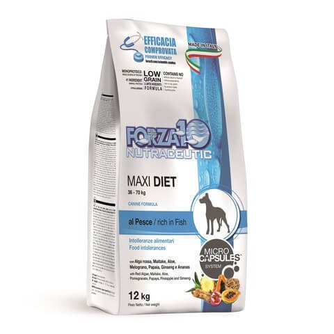 купить форца10 FORZA10 LineDIET DOG Adult Maxi Diet Pesce сухой корм для собак крупных пород с рыбой 12 кг