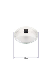 Крышка стеклянная жаропрочная без ободка Dutamel диаметр 18 см DTM-031