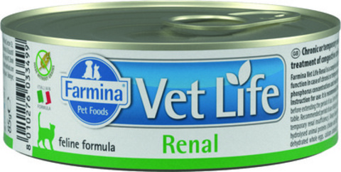 Farmina VET LIFE NATURAL DIET CAT RENAL консервы для кошек 85г