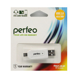Картридер OTG Card Reader USB 2.0 для карт памяти Micro SD + SD/MMC + MS + M2 Perfeo PF-VI-O004 (Белый)
