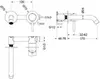 Aquatek AQ1313CR смеситель для раковины настенный 2 отв. (внешняя и скрытая часть)