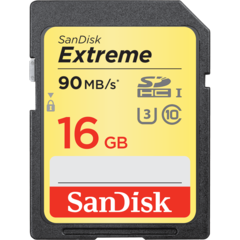 Карта памяти Sandisk 16GB Extreme 90MB/s SDHC