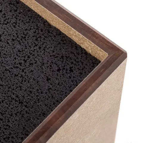 Подставка для кухонных ножей универсальная 11х11х24см ComposeEat порфир кремовый