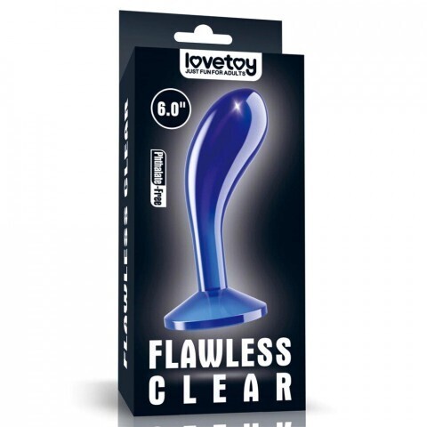 Массажер простаты Flawless Clear синий (15 см)