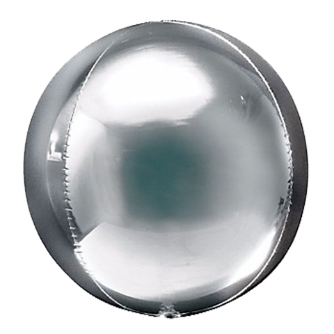 Сфера 3D Металлик Серебро 51 см