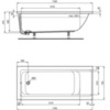 Ванна прямоугольная 170х75 см Ideal Standard Connect Air E106401