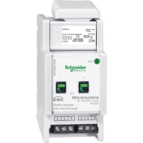 Актор выключателя REG-K/2X230/16 с ручным управлением. Merten. MTN647393