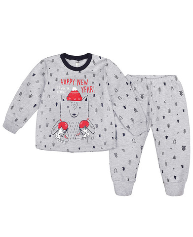 Новогодняя пижама Crockid с елочками