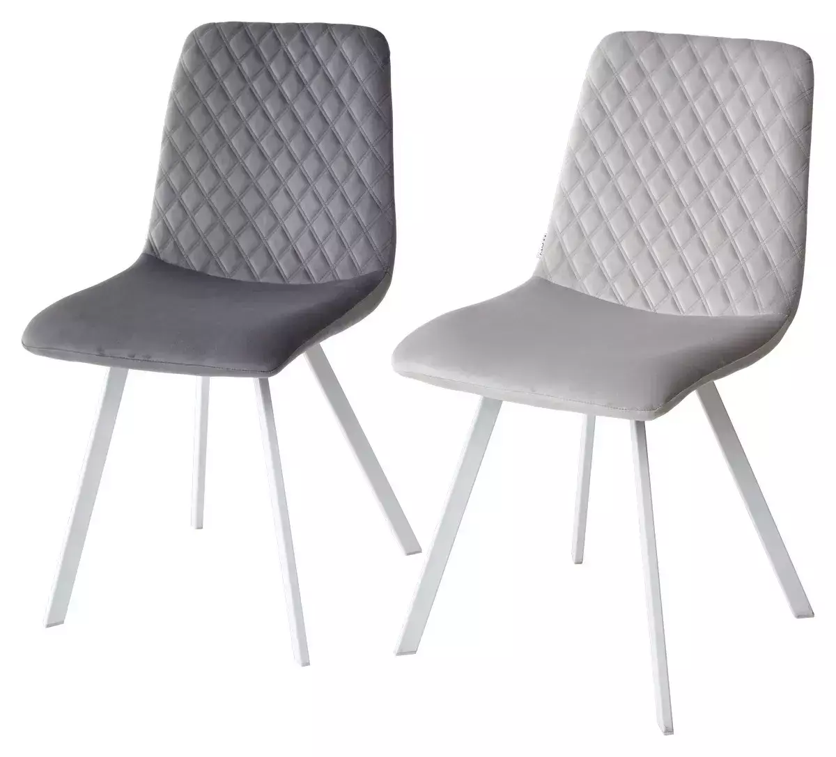 Стул DAIQUIRI BLUVEL-14 GREY / белый каркас, велюр М-City