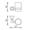 Aquanet 3884 3884 Стакан стекло с держателем Aquanet, латунь (189265)
