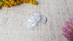 Пуговицы блузочные, d 1,1 см, 2 прокола, прозрачный