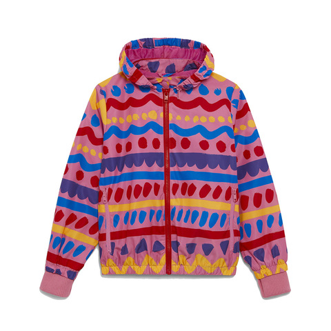 Stella Mccartney Kids Striped Hooded Jacket