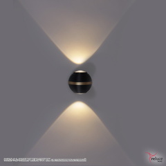 Светильник светодиодный накладной 86828-9.2-002TLF LED2*3W BK Черный без Пульта