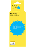 Картридж T2 IC-CCLI-471C XL для Canon PIXMA MG5740, 6840, 7740, TS5040, 6040, 8040, 9040, голубой, с чипом