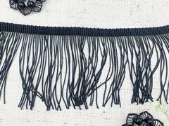Тесьма текстиль бахрома, ш. 9 см, чёрный
