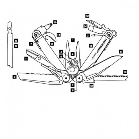 Картинка мультитул Leatherman Surge серебристо-черный - 9